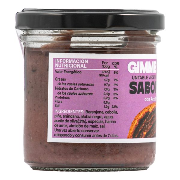 Pate vegetal sabor morcilla Gimme Sabor