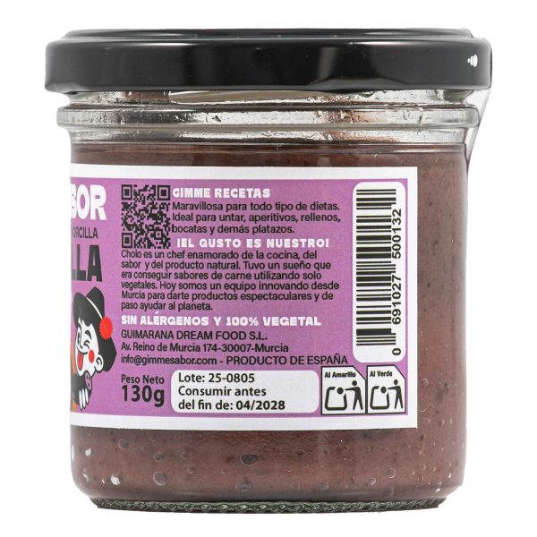 Pate vegetal sabor morcilla Gimme Sabor