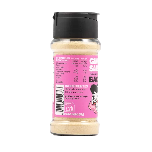 Sazonador Vegetal Sabor a Bacon Gimme Sabor en bote PET reciclado 55g