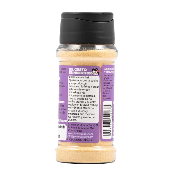 Sazonador Vegetal Sabor a Bacon y Queso Gimme Sabor bote 55g