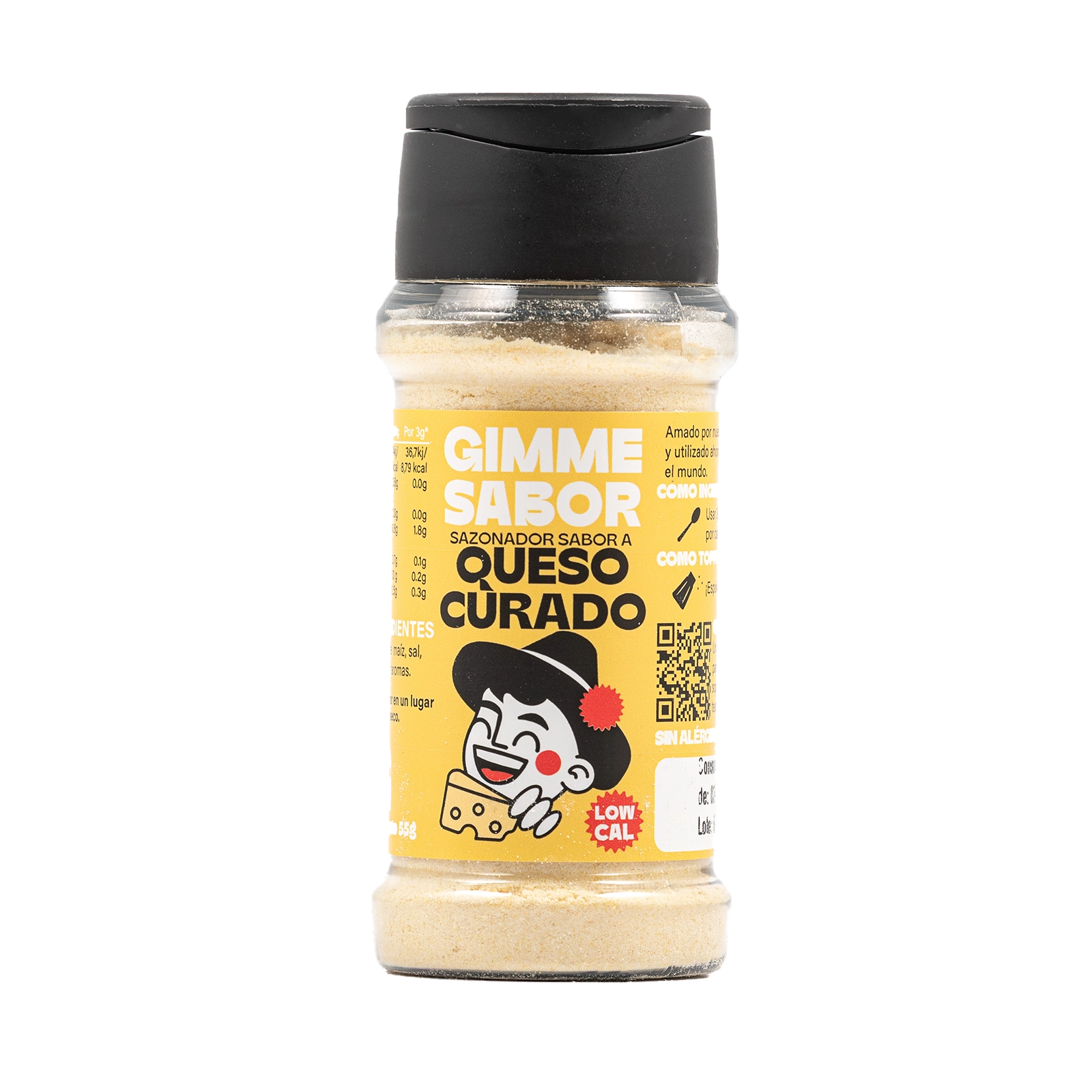 Sazonador vegetal sabor queso curado GIMME SABOR bote 55g