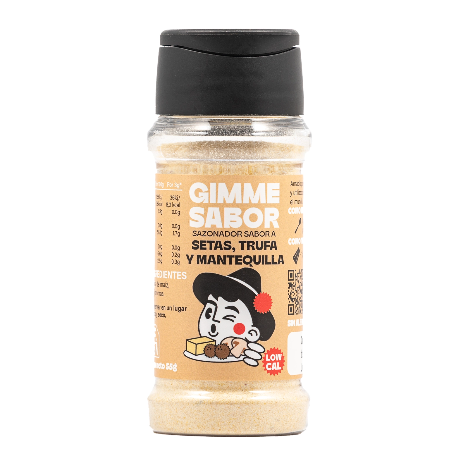 Sazonador vegetal sabor Setas, Trufa y Mantequilla Gimme Sabor bote 55g