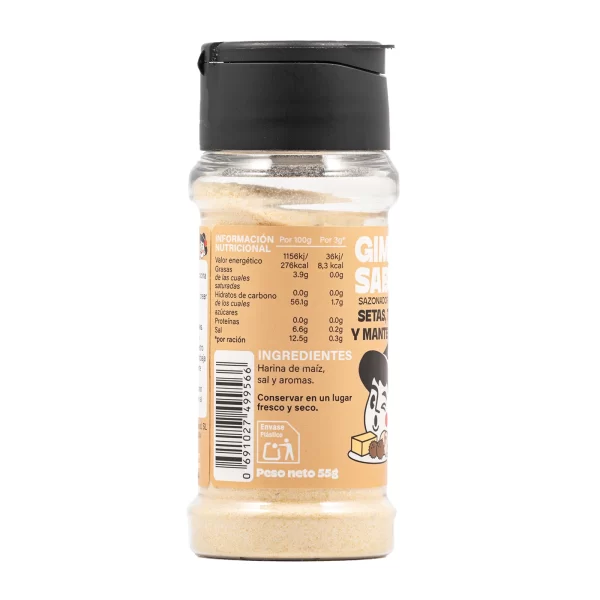 Sazonador vegetal sabor Setas, Trufa y Mantequilla Gimme Sabor bote 55g