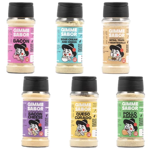 Pack del Chef Gimme Sabor 6 Sazonadores Vegetales Sin Gluten Sin Alérgenos