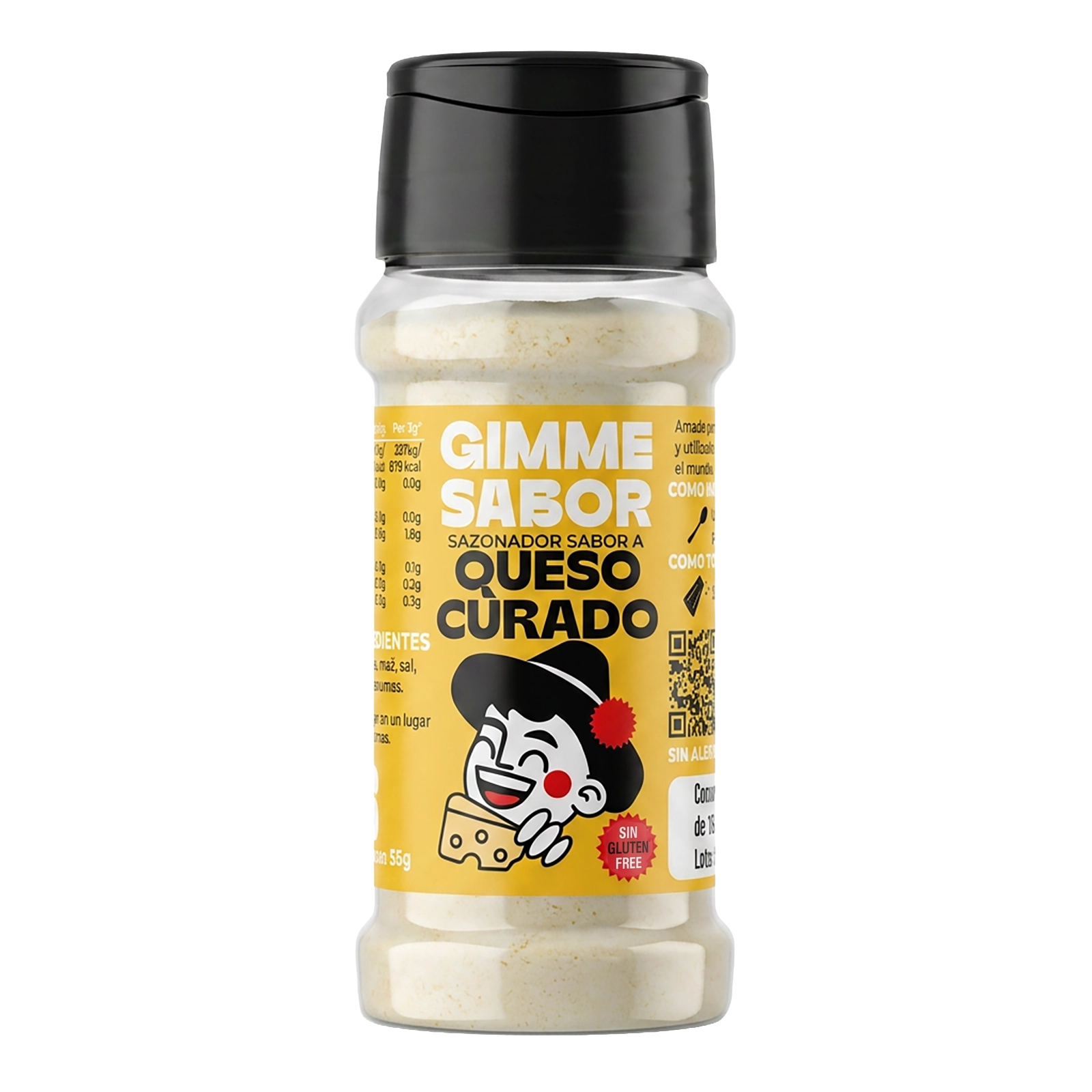 Sazonador vegetal sabor queso curado GIMME SABOR bote 55g