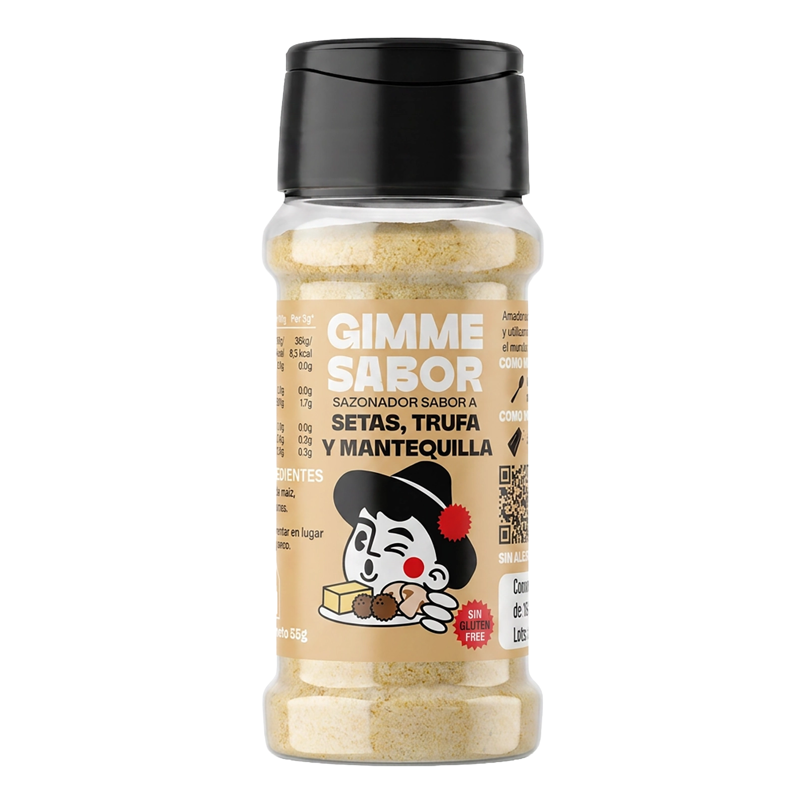 Sazonador vegetal sabor Setas, Trufa y Mantequilla Gimme Sabor bote 55g